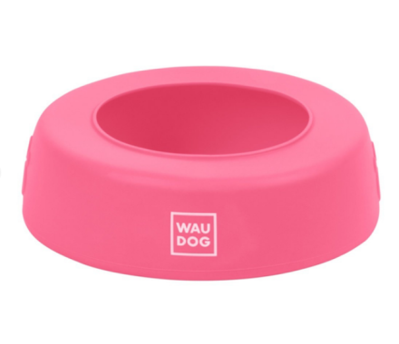 Waudog Silicone Миска-непроливайка для собак 1 л розовая