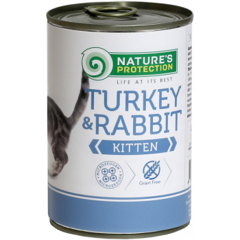 Nature's Protection Консерва для кошенят Kitten Індичка і Кролик 400 г
