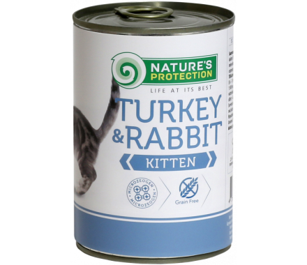 Nature\'s Protection Консерва для котят Kitten Индейка и Кролик 400 г