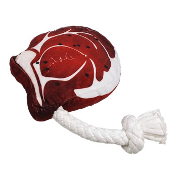 Nobby toy for dogs plush steak with rope 25 cm