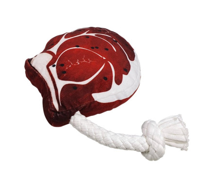 Nobby toy for dogs plush steak with rope 25 cm