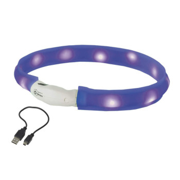 Nobby Ошейник для собак USB Visible 2,5х40 см синий