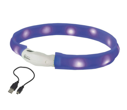 Nobby Ошейник для собак USB Visible 2,5х40 см синий