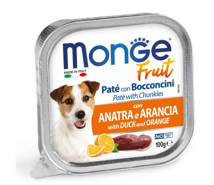 Monge Влажный корм для собак Fruit Утка с апельсином 100 г