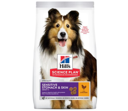 Hill’s SP Сухой корм для собак Sensitive Stomach&Skin Adult Medium Курица 14 кг