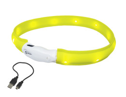 Nobby Ошейник для собак USB Visible 1x40 см желтый