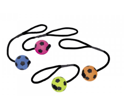 Nobby toy for dogs football ball with rope 6.3 cm