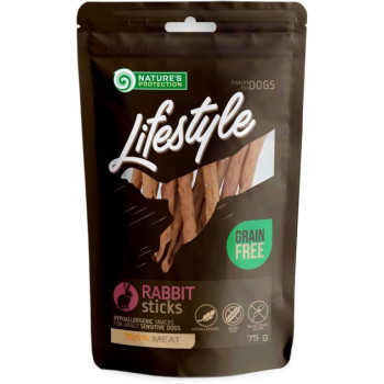 Nature\'s Protection Лакомства для собак Lifestyle Snacks Стики из кролика 75 г