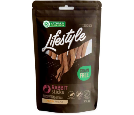 Nature\'s Protection Лакомства для собак Lifestyle Snacks Стики из кролика 75 г