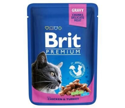 Brit Premium Влажный корм для котов Курица и индейка 100 г