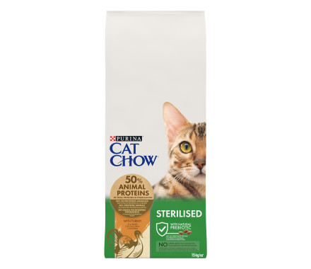 Cat Chow Sterilized Сухой корм для котов Индейка 15 кг