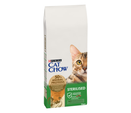 Cat Chow Sterilized Сухой корм для котов Индейка 15 кг