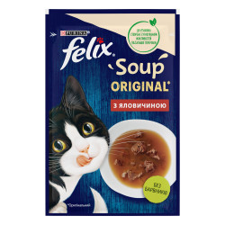 Felix Влажный корм для котов Суп Говядина 48 г