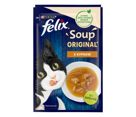 Felix Влажный корм для котов Суп Курица 48 г