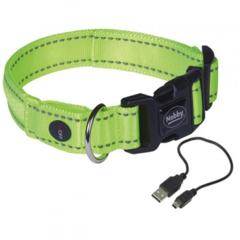 Nobby Нашийник для собак USB Flash mesh M-L 2,5х45х53 см жовтий