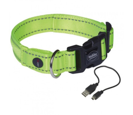 Nobby Ошейник для собак USB Flash mesh M-L 2,5х45х53 см желтый