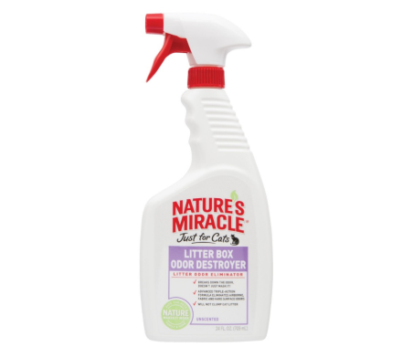 8in1 Nature's Miracle Litter Box Спрей для усунення запахів котячого туалету 709 мл
