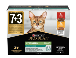 Pro Plan Sterilised Влажный корм для котов Курица и Говядина Мультипак 10 шт х 85 г