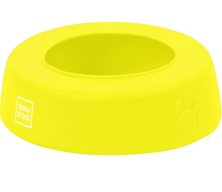 Waudog Silicone Миска-непроливайка для собак 750 мл желтая