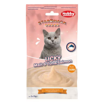 Nobby Лакомства для котов StarSnack Licky Malt Tuna Salmon 5х15 г