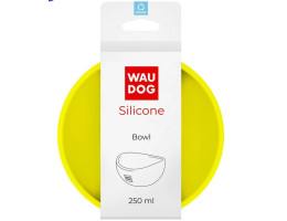 Waudog Silicone Миска для котов 250 мл желтая