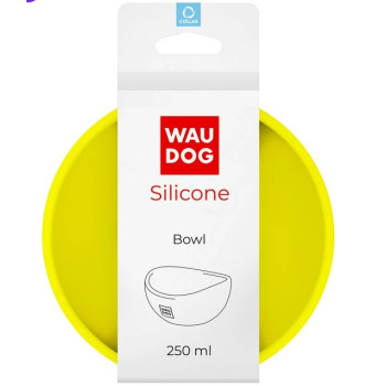 Waudog Silicone Миска для котов 250 мл желтая