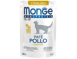 Monge Вологий корм для котів Monoprotein Sterilised Курка 85 г
