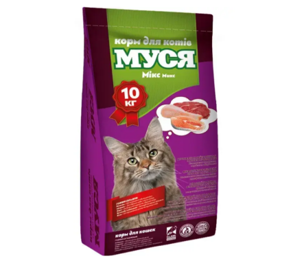 Муся Сухой корм для котов Микс 10 кг