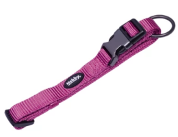 Nobby Ошейник для собак Classik Comfort S-М нейлон 1,5х30-45 см малиновый