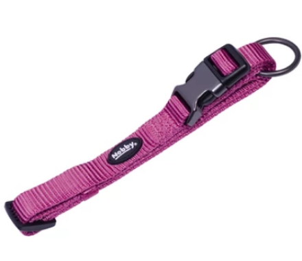 Nobby Ошейник для собак Classik Comfort S-М нейлон 1,5х30-45 см малиновый