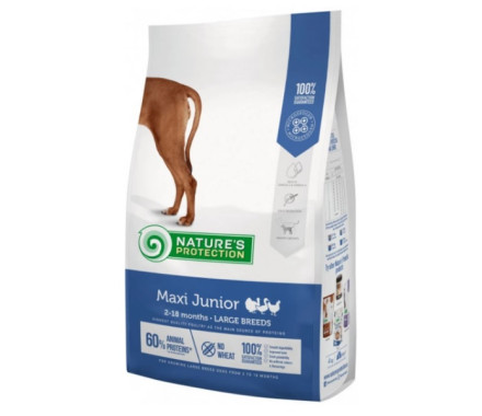 Nature\'s Protection Сухой корм для щенков Maxi Junior Large Breeds Птица 18 кг