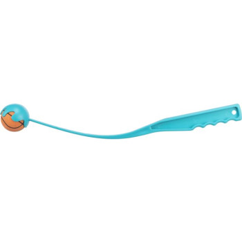Trixie toy for catapult dogs with a ball plastic and foam rubber 5.5 cm 50 cm blue-orange