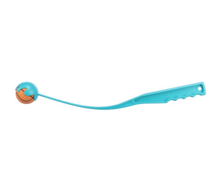 Trixie toy for catapult dogs with a ball plastic and foam rubber 5.5 cm 50 cm blue-orange