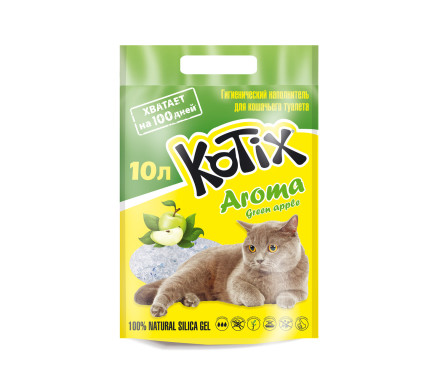 Kotix Наполнитель силикагелевый Green Apple 10 л