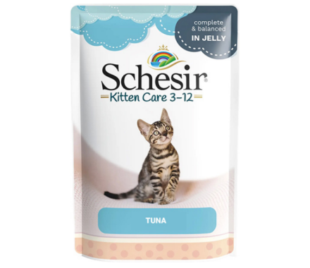 Schesir Влажный корм для котят Тунец в желе 85 г
