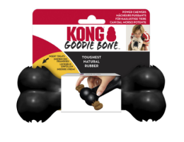 Kong extreme goodie bone toy for dogs for treats l black