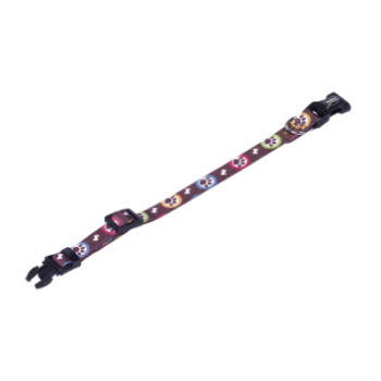 Nobby Ошейник для собак Paw XXS-XS нейлон 1×10‑20 см коричневый с лапками