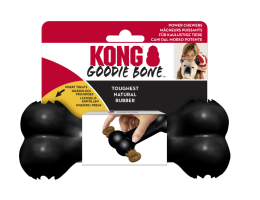Kong extreme goodie bone toy for dogs bone for treats m black