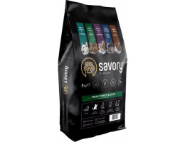 Savory Сухий корм для котів Індичка та качка 8 кг