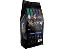 Savory Сухий корм для котів Лосось та біла риба 8 кг
