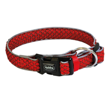 Nobby Ошейник для собак Mesh Air M-L 3,2х40-55 см красный