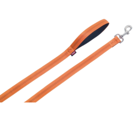 Nobby Поводок для собак Soft Grip M-L 2х120 см оранжевый