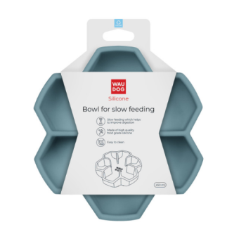 Waudog Silicone Миска для медленного кормления 750 мл серая