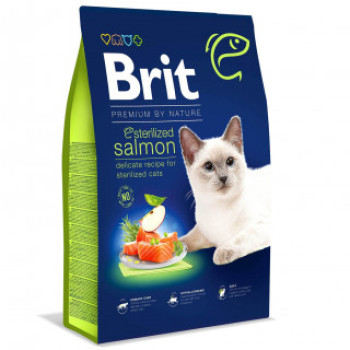 Brit Premium Nature Sterilized Сухой корм для котов Лосось 8 кг