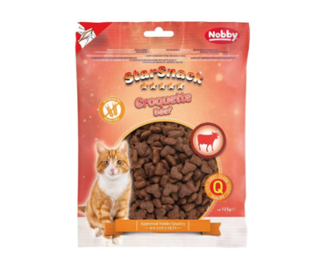 Nobby StarSnack Ласощі для котів Croquette Beef Яловичина 125 г