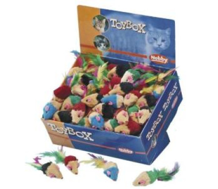 Nobby Мышка для кошек длинношерстная 7,5 см цвет в ассортименте