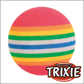 Trixie Іграшка для котів М'яч райдужний спінена гума 4 см