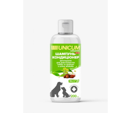 Unicum Organic Шампунь для собак и щенков длинношерстных с маслом жожоба 200 мл