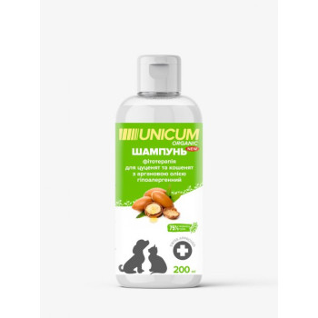 Unicum Organic Шампунь для котят и щенков с аргановым маслом 200 мл