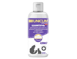 Unicum Organic Шампунь для котів відновлюючий з кератином 200 мл